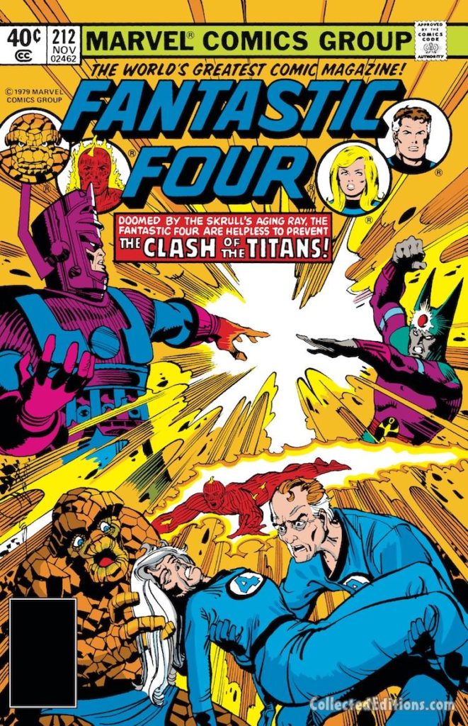 Fantastic Four #212 cover; pencils and inks, Walter Simonson; Galactus/Sphinx