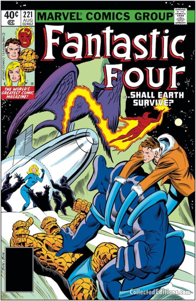 Fantastic Four #221 cover; pencils, Bill Sienkiewicz; inks, Joe Sinnott