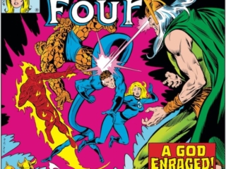 Fantastic Four #225 cover; pencils, Bill Sienkiewicz; inks, Joe Sinnott