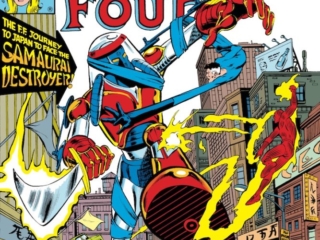 Fantastic Four #226 cover; pencils, Bill Sienkiewicz; inks, Bob McLeod