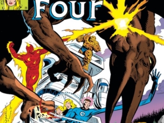 Fantastic Four #227 cover; pencils, Bill Sienkiewicz; inks, Joe Sinnott