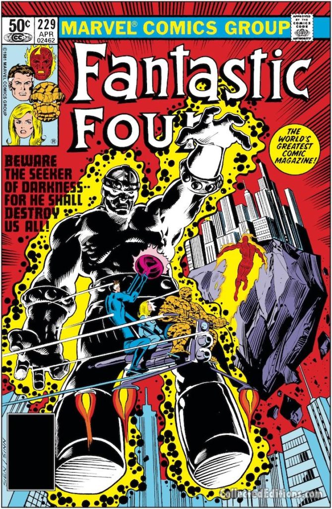 Fantastic Four #229 cover; pencils, Bill Sienkiewicz; inks, Joe Sinnott