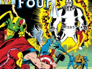 Fantastic Four #230 cover; pencils, Bill Sienkiewicz; inks, Joe Sinnott; Avengers