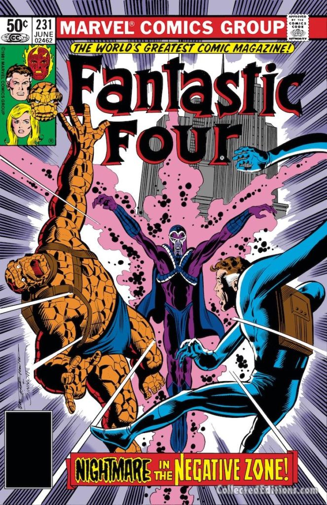 Fantastic Four #231 cover; pencils, Bill Sienkiewicz; inks, Joe Sinnott