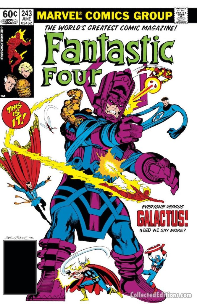 Fantastic Four #243 cover; pencils and inks, John Byrne; Galactus
