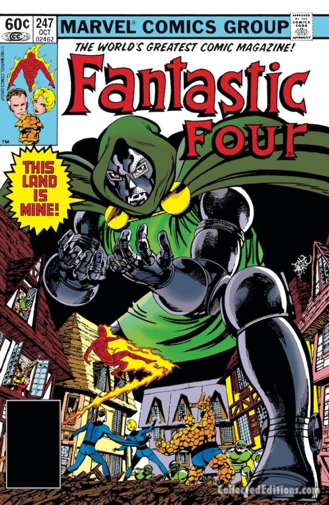 Fantastic Four #247 cover; pencils and inks, John Byrne; Doctor Doom, Latveria
