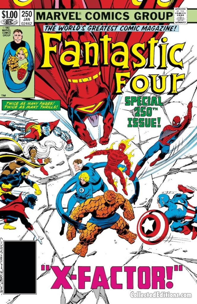 Fantastic Four #250 cover; pencils, John Byrne; inks, Terry Austin