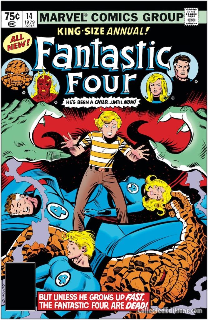 Fantastic Four Annual #14 cover; pencils and inks, Joe Sinnott; Franklin Richards