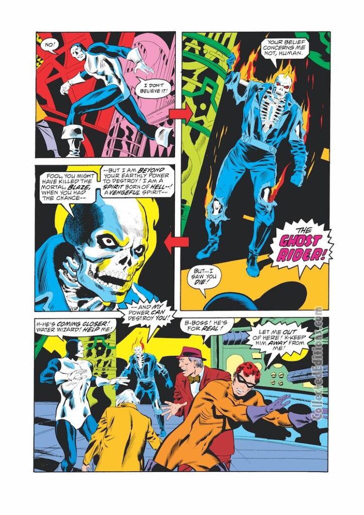 Ghost Rider #24, pg. 10; pencils, Don Heck; inks, Dan Green; Water Wizard, Enforcer