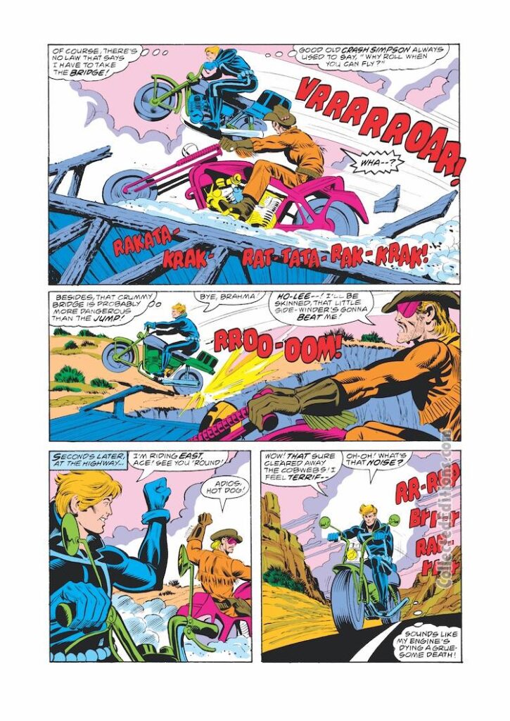 Ghost Rider #27, pg. 5; pencils, Don Perlin; inks, Dan Green