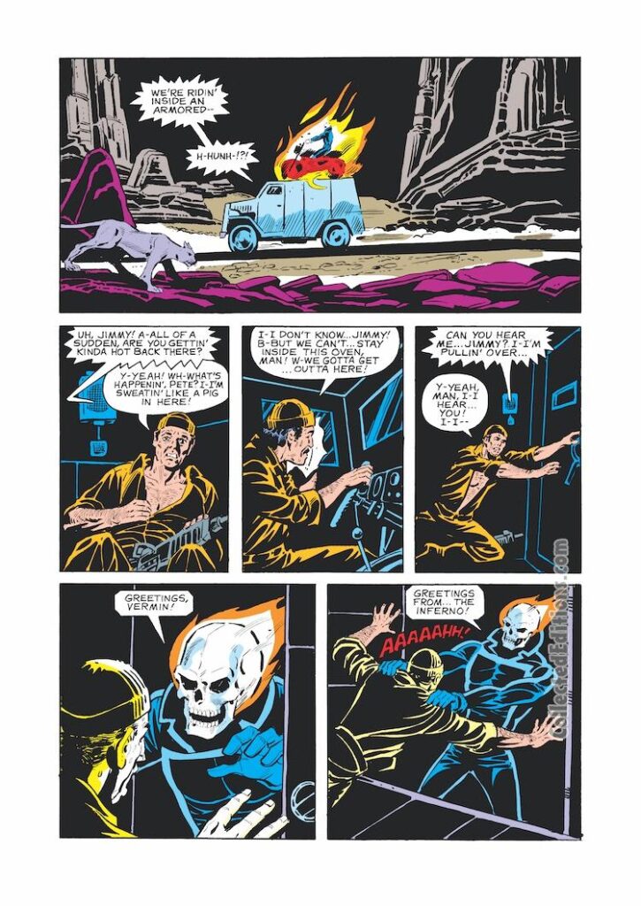 Ghost Rider #42, pg. 5; pencils and inks, Don Perlin; Jackal Gang
