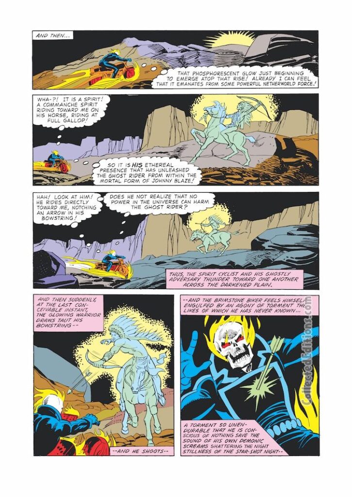 Ghost Rider #49, pg. 9; pencils and inks, Don Perlin; Manitou, first Marvel Age appearance