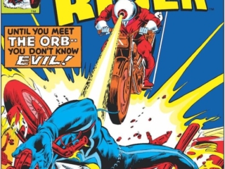 Ghost Rider #54 cover; pencils, Bob Budiansky; inks, Joe Rubinstein; Until you meet the Orb, you don&rsquo;t know evil