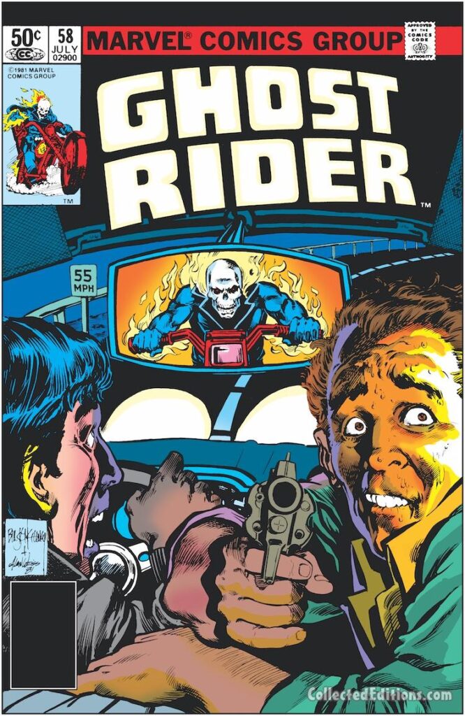 Ghost Rider #58 cover; pencils, Bill Sienkiewicz; inks, Alan Weiss