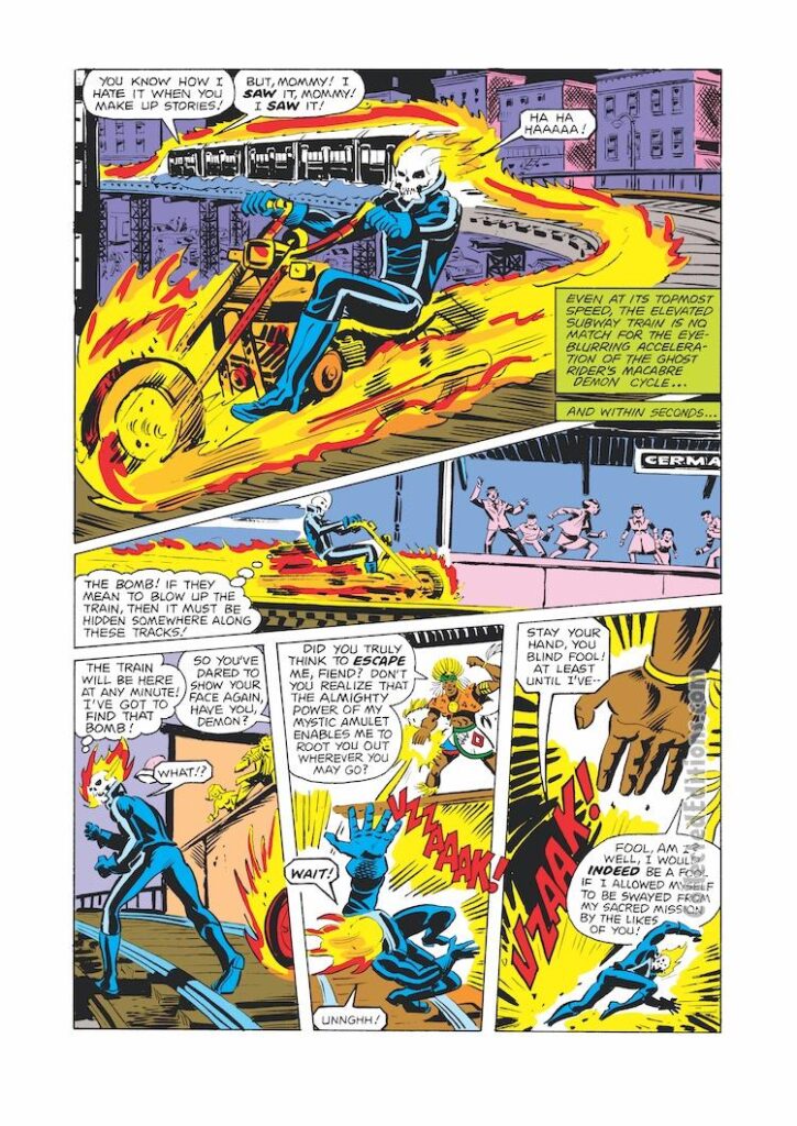 Ghost Rider #60, pg. 20; layouts, Herb Trimpe; pencils and inks, Don Perlin; Black Juju