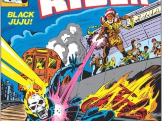 Ghost Rider #60 cover; pencils, Herb Trimpe; inks, Bob Wiacek; Black Juju, dynamite