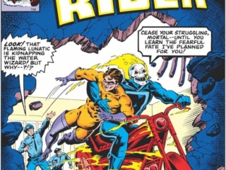 Ghost Rider #61 cover; pencils, Bob Budiansky; inks, Bob Wiacek; Water Wizard, Prisoner of the Hellspawn