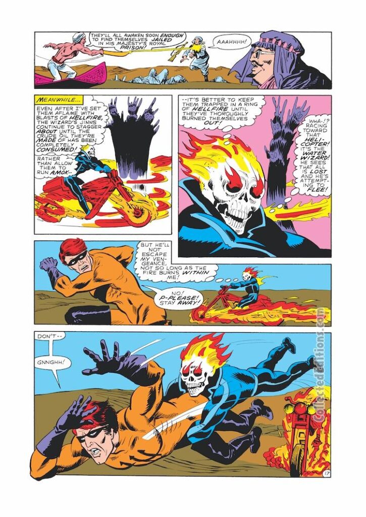 Ghost Rider #62, pg. 17; layouts, Jack Sparling; pencils and inks, Mike Esposito; Arabian Knight, Water Wizard; Sheik Hurani
