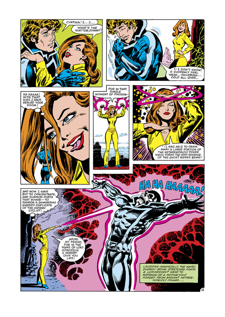 Ghost Rider #64, pg. 12; pencils, Jack Sparling; inks, Tom Sutton; Cynthia Randolph, Johnny Blaze