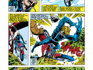 Ghost Rider #74, pg. 2; pencils, Bob Budiansky; inks, Dave Simons; Johnny Blaze