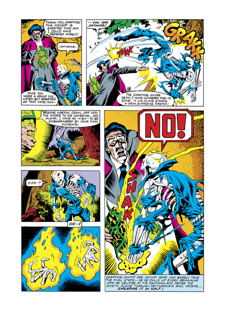 Ghost Rider #81, pg. 16; pencils, Bob Budiansky; inks, Danny Bulanadi; Johnny Blaze, Centurious