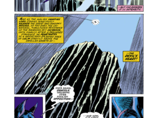 Giant-Size Dracula #4, pg. 22; pencils, Don Heck; inks, Frank Springer; devil&rsquo;s heart, count dracula, vampire bats