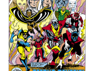 Giant-Size X-Men #1, pg. 1; pencils and inks, Dave Cockrum Giant-Size X-Men #1, pg. 1; pencils and inks, Dave Cockrum; Len Wein, writer, editor, co-creator; Second Genesis, Wolverine, first appearance All-New All-Different X-Men, Thunderbird, John Proudstar, Storm, Ororo Munroe, Colossus, Peter Rasputin, Nightcrawler, Kurt Wagner, Sunfire, Banshee, Cyclops, Marvel Girl, Angel, Beast, Iceman