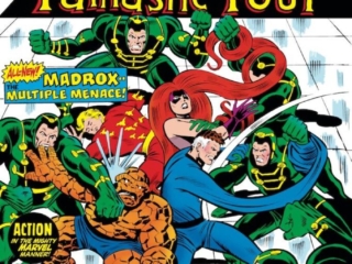 Giant-Size Fantastic Four #4 cover; pencils, Rich Buckler; inks, Joe Sinnott; Madrox the Multiple Menace, First appearance Jamie Madrox, Medusa