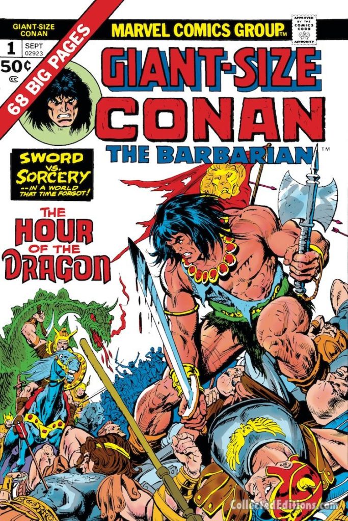 Giant-Size Conan #1 cover; pencils, Gil Kane; inks, Ernie Chan; The Hour of the Dragon