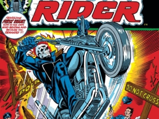 Ghost Rider #1 cover; pencils, Gil Kane; inks, Joe Sinnott