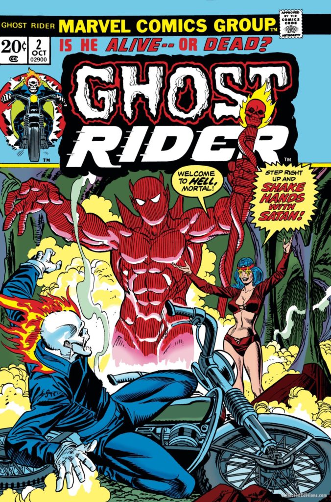 Ghost Rider #2 cover; pencils, Gil Kane; inks, Frank Giacoia