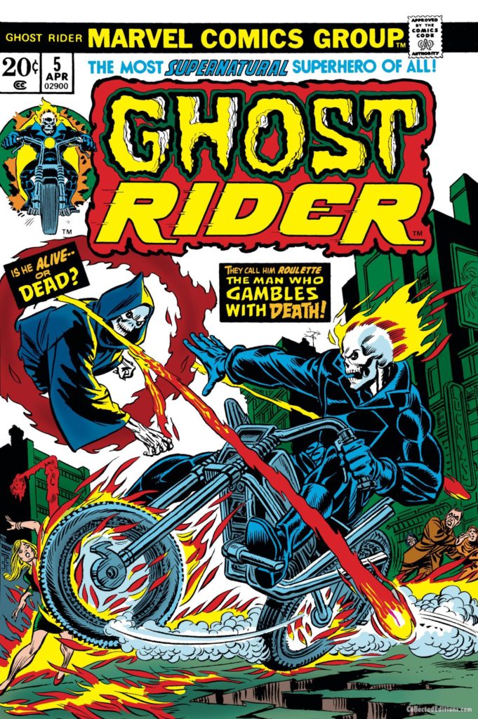 Ghost Rider #5 cover; pencils, Gil Kane; inks, John Romita Sr.
