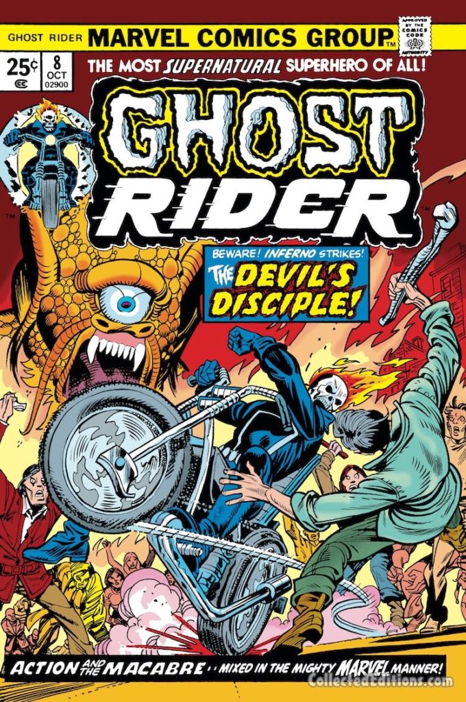 Ghost Rider #8 cover; pencils, Gil Kane; inks, Dan Adkins