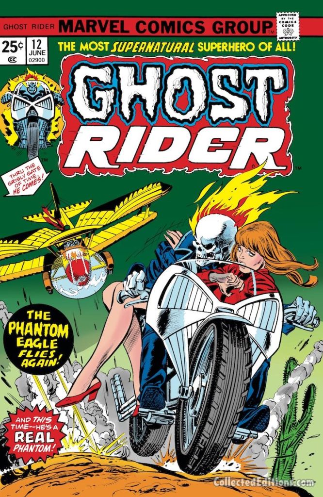 Ghost Rider #12 cover; pencils, Gil Kane; inks, Tom Palmer; The Phantom eagle