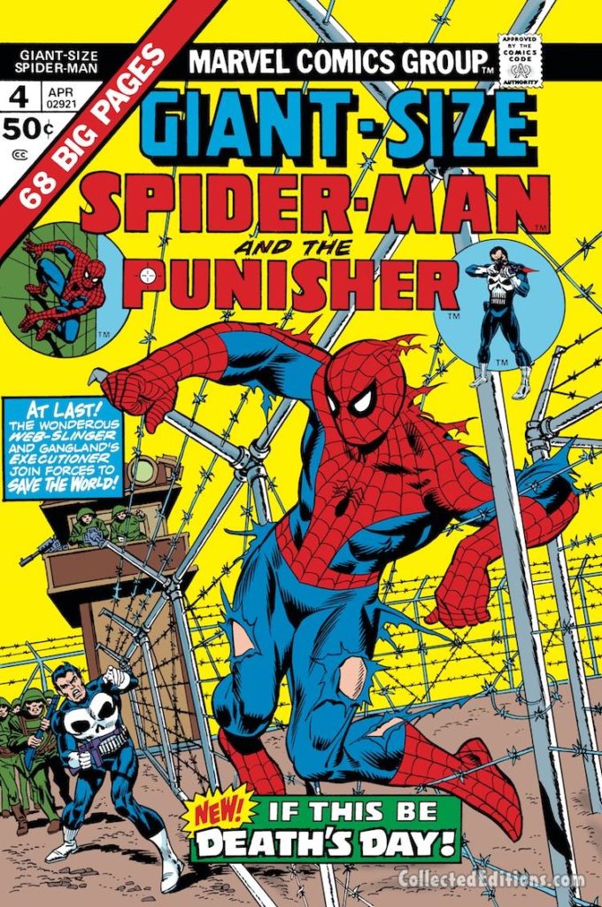 Giant-Size Spider-Man #4 cover; pencils, Gil Kane; Spider-Man/Punisher