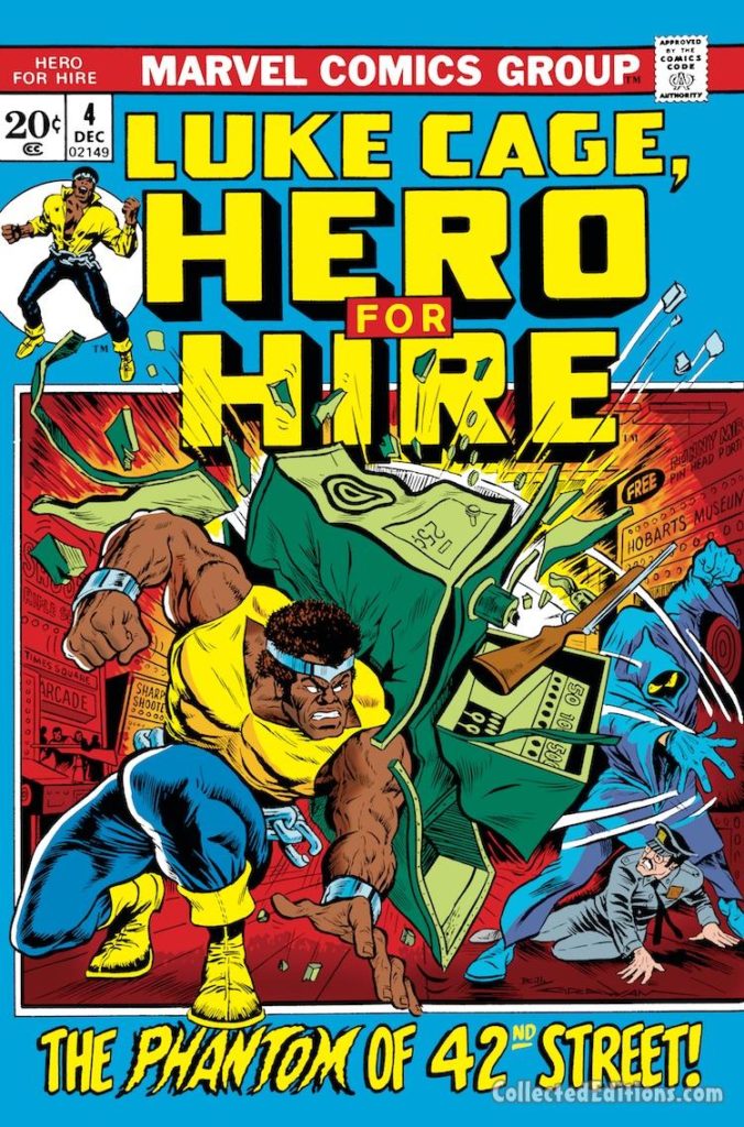Hero For Hire #4 cover; pencils and inks, Billy Graham; Luke Cage, the Phantom