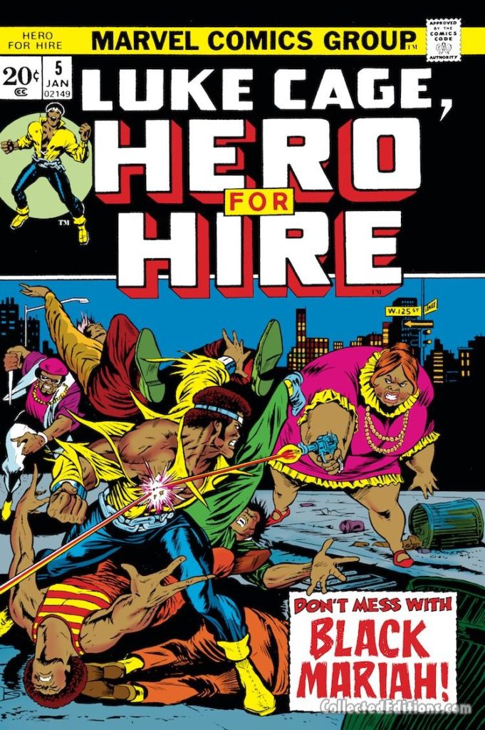 Hero For Hire #5 cover; pencils and inks, Billy Graham; Luke Cage, Black Mariah