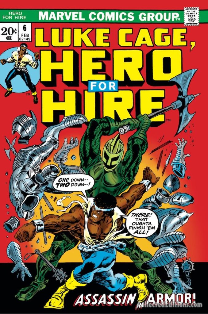 Hero For Hire #6 cover; pencils and inks, Billy Graham; Luke Cage