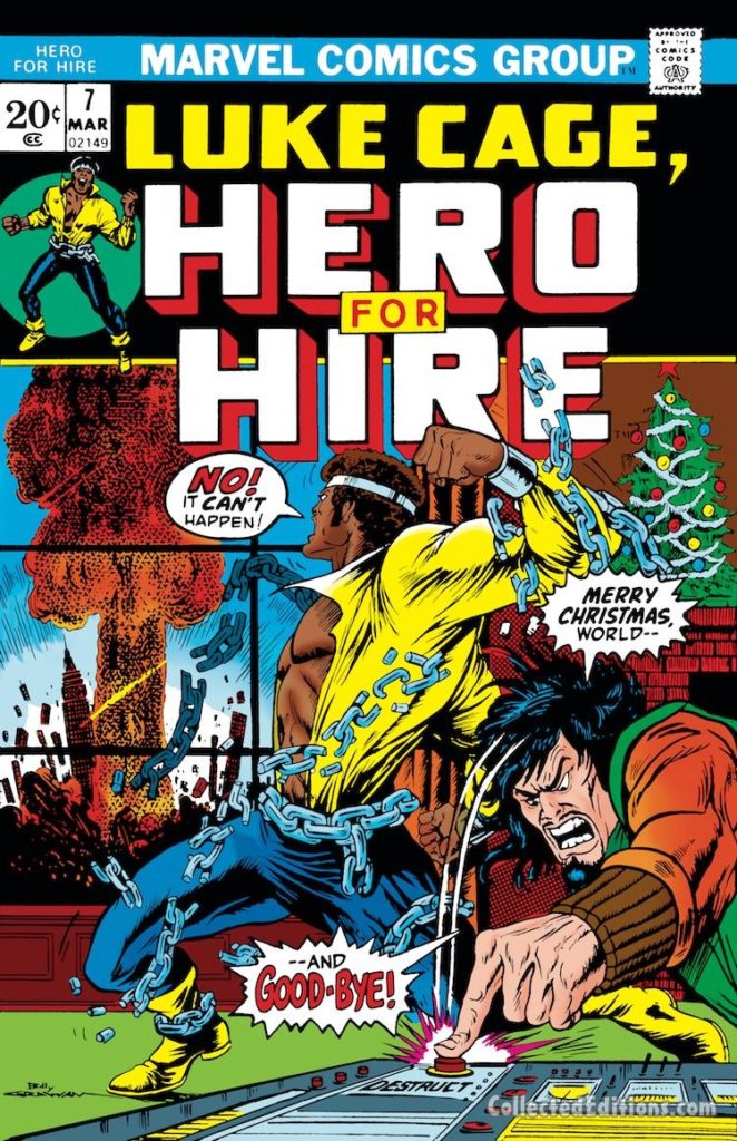 Hero For Hire #7 cover; pencils and inks, Billy Graham; Luke Cage
