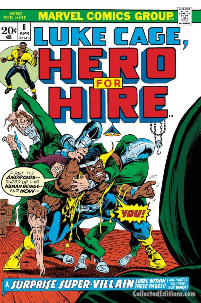 Hero For Hire #8 cover; pencils and inks, Billy Graham; Luke Cage, Doctor Doom
