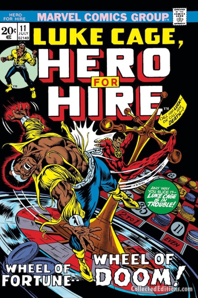 Hero For Hire #11 cover; pencils and inks, Billy Graham; Luke Cage