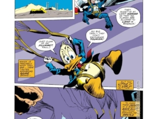 Howard the Duck Annual #1, pg. 6; pencils and inks, Val Mayerik; parachute, Air Casbah, Paul