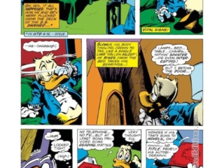 Howard the Duck #17, pg. 5; pencils, Gene Colan; inks, Klaus Janson; Gideon Bible, Waaaugh