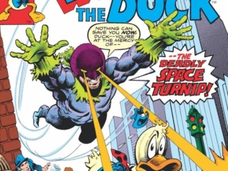Howard the Duck #2 cover; pencils and inks, Frank Brunner; The Deadly Space Turnip