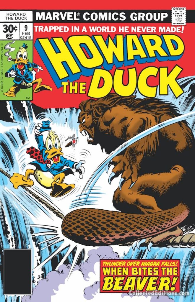 Howard the Duck #9 cover; pencils, Gene Colan; inks, Steve Leialoha; When Bites the Beaver