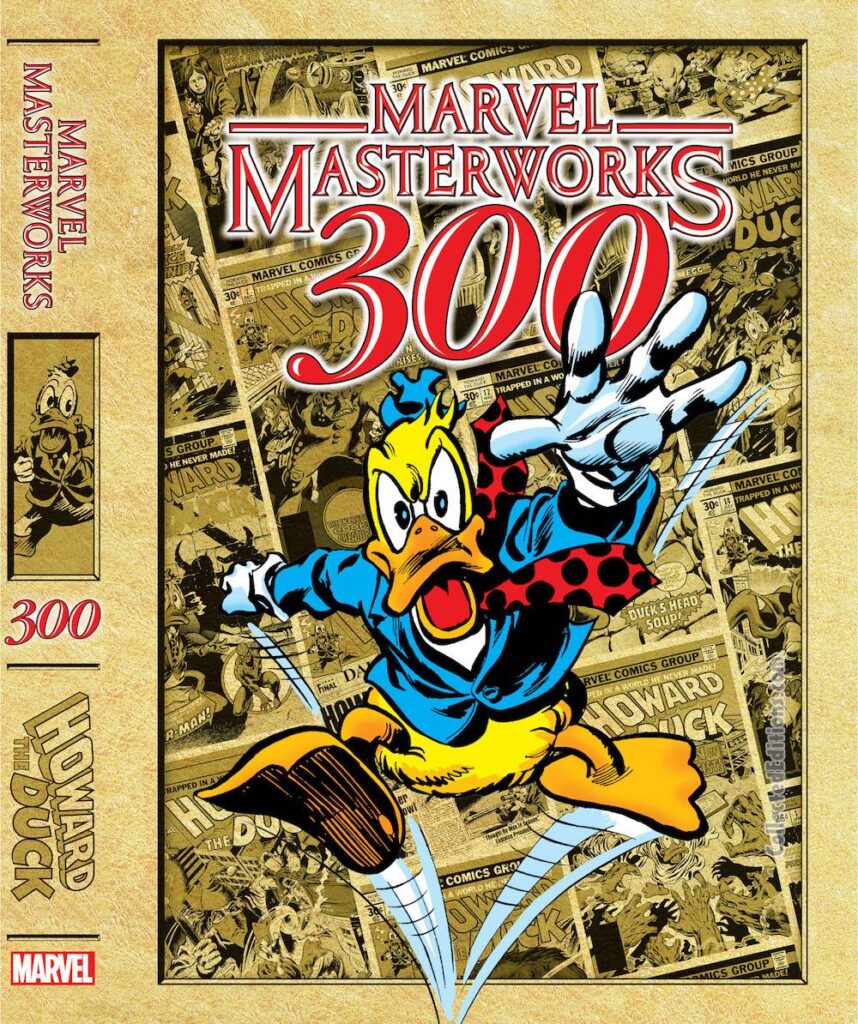 Marvel Masterworks Vol. 300: Howard the Duck HC – 300th Volume Variant Edition dustjacket cover spine