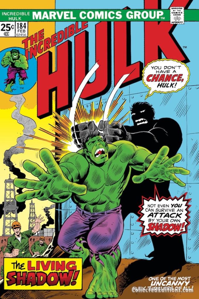 Incredible Hulk #184 cover; pencils and inks, Herb Trimpe