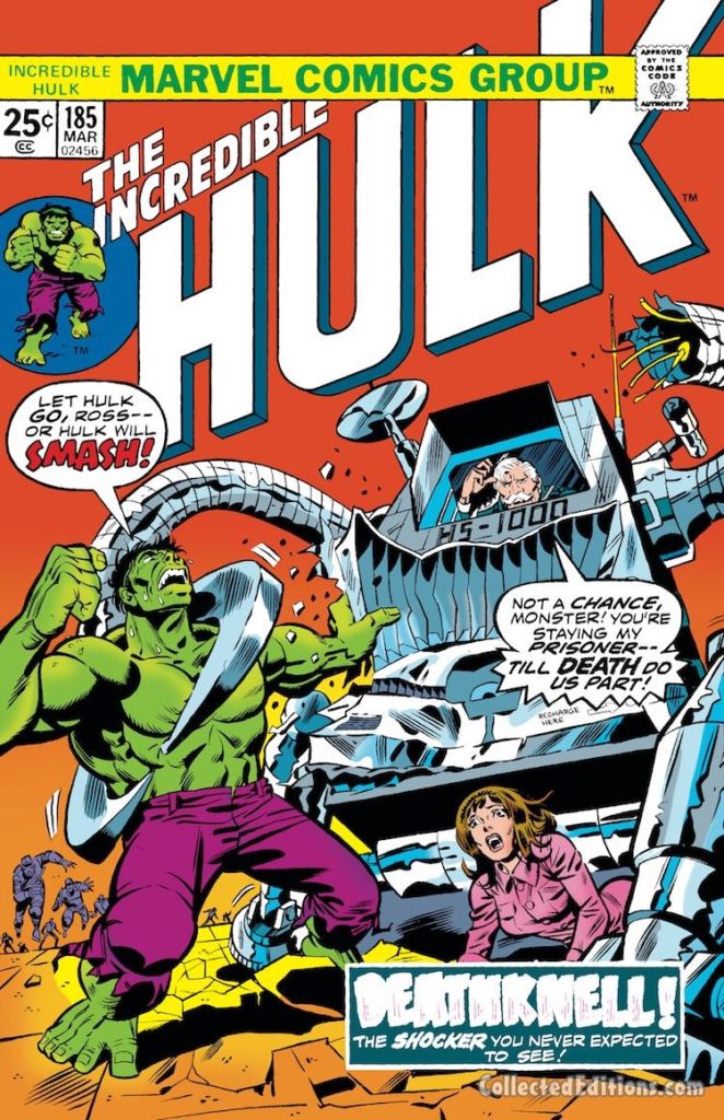 Incredible Hulk #185 cover; pencils and inks, Herb Trimpe