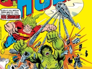 Incredible Hulk #199 cover; pencils, Rich Buckler; inks, John Romita Sr.; Doc Samson