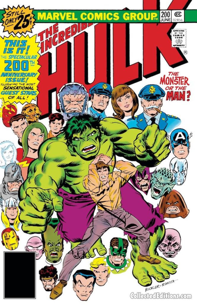Incredible Hulk #200 cover; pencils, Rich Buckler; inks, John Romita Sr.